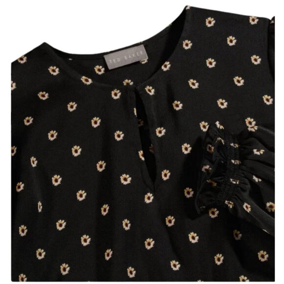 NEW Ted Baker Blouse | Black Floral - Picture 4 of 6